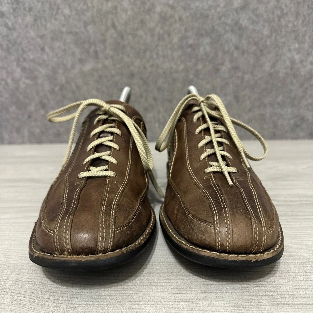 Johnston & Murphy Mens Brown Leather‎ Lace Up Oxford Shoes 20-7477 Size 9.5